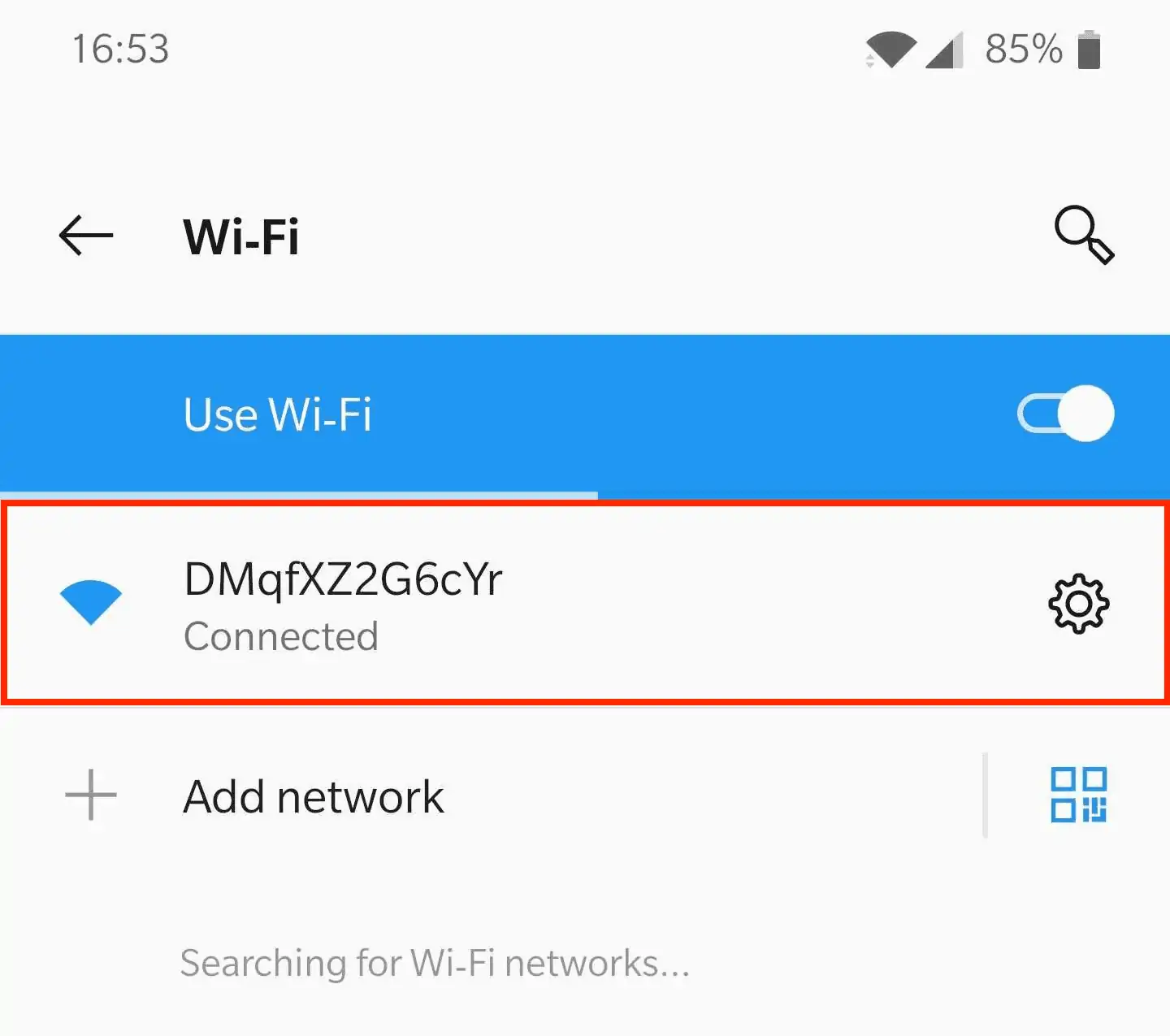 Android Wi‑Fi list