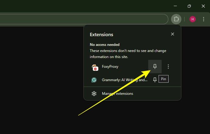 FoxyProxy icon visible in Firefox toolbar