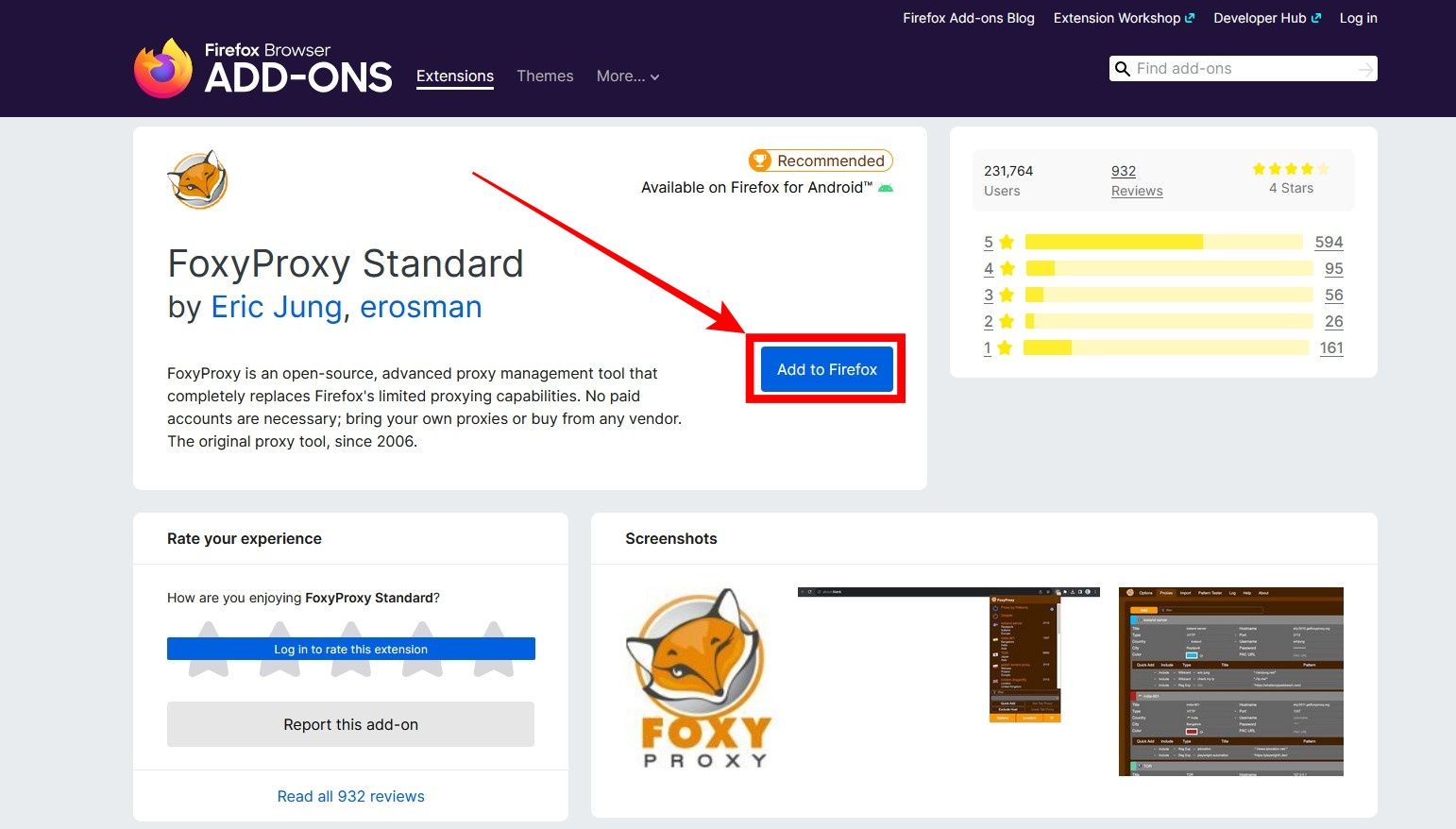 FoxyProxy icon visible in Firefox toolbar